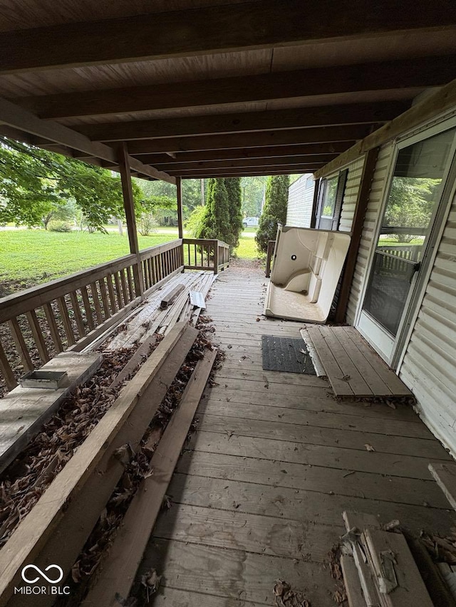 162 Lazy River Pl, Cloverdale, IN 46120 - view of wooden terrace