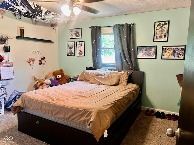 2213 Holden Dr, Anderson, IN 46012 - carpeted bedroom featuring baseboards and ceiling fan