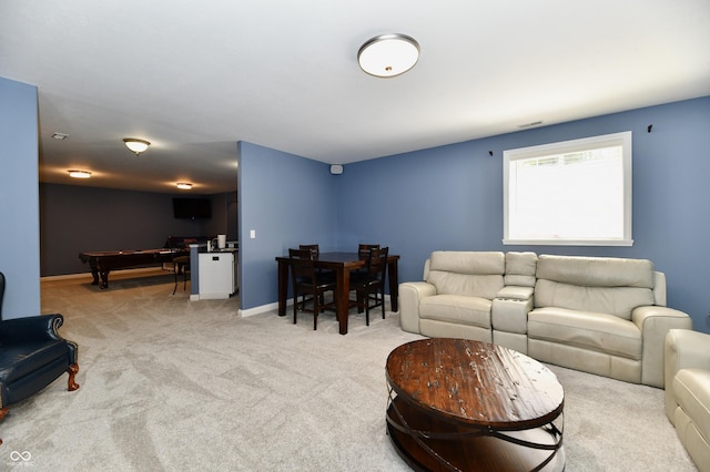 7413 Misty Woods Ln, Indianapolis, IN 46237 - carpeted living room with baseboards