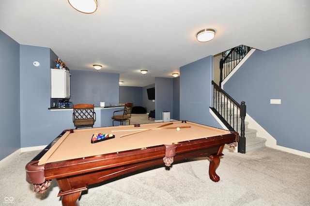 7413 Misty Woods Ln, Indianapolis, IN 46237 - recreation room with pool table and carpet