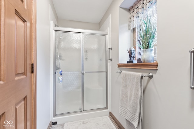 6980 White Oak Dr, Avon, IN 46123 - full bath featuring a shower stall and baseboards