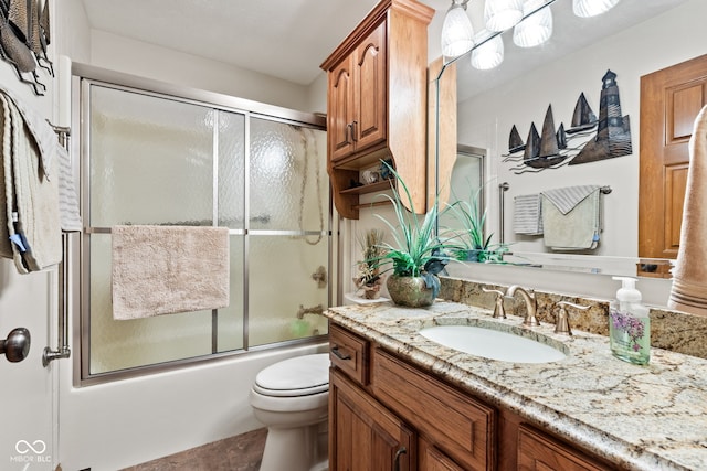 6980 White Oak Dr, Avon, IN 46123 - full bath featuring vanity and combined bath / shower with glass door