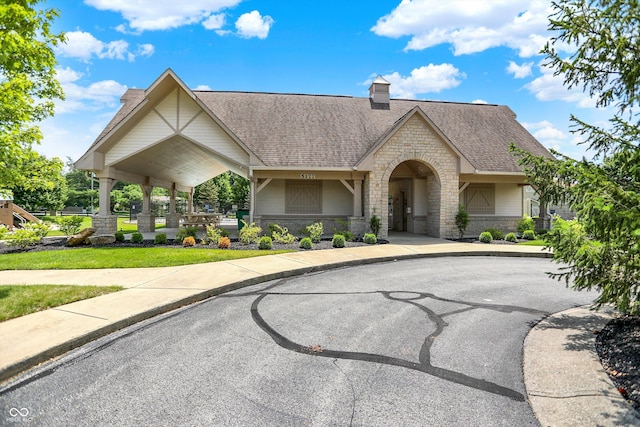 773 Bracknell Dr, Avon, IN 46123 - view of front of property with stone siding and a shingled roof