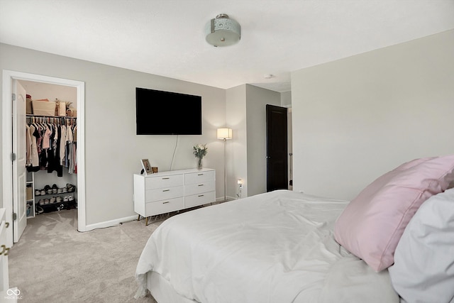 773 Bracknell Dr, Avon, IN 46123 - bedroom with light carpet, a walk in closet, and a closet