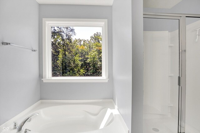 773 Bracknell Dr, Avon, IN 46123 - bathroom with a shower stall and a garden tub