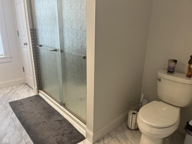 1131 N Main St, Rushville, IN 46173 - full bathroom featuring marble finish flooring and a stall shower
