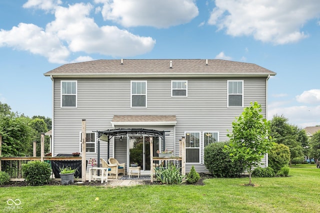 8126 Kilborn Way, Avon, IN 46123 - rear view of property featuring a pergola, a patio, and a yard