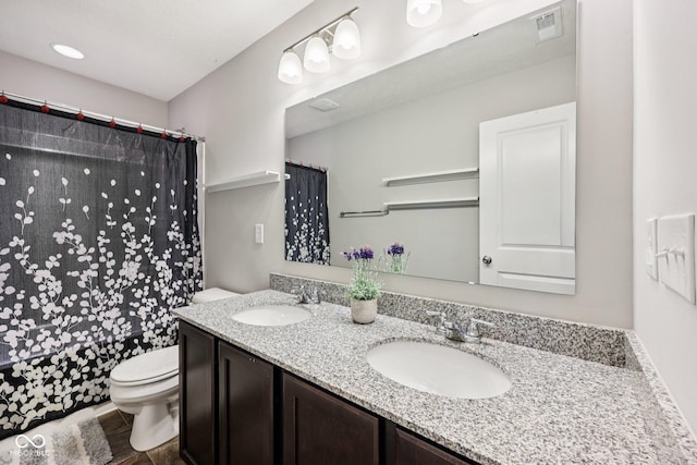 8126 Kilborn Way, Avon, IN 46123 - full bath with double vanity and a shower with shower curtain