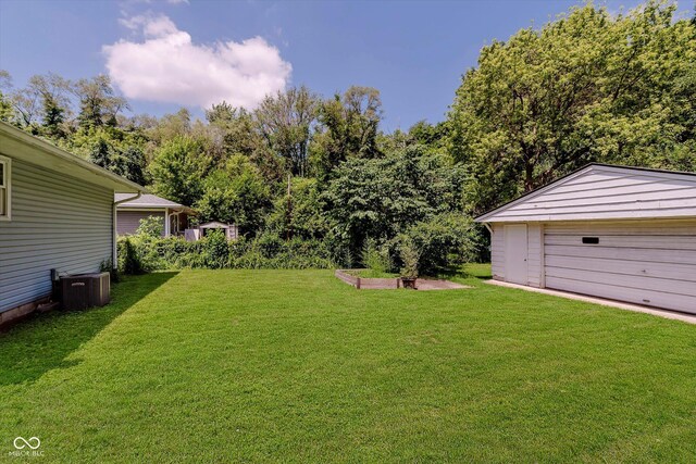 4218 E 18th St, Indianapolis, IN 46218 - view of grassy yard with an outbuilding