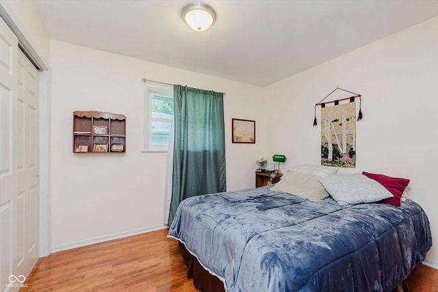 4218 E 18th St, Indianapolis, IN 46218 - bedroom with light wood-style floors and a closet