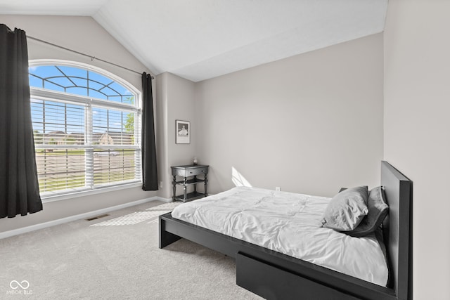 4434 Hickory Ridge Blvd, Greenwood, IN 46143 - bedroom featuring carpet flooring and vaulted ceiling