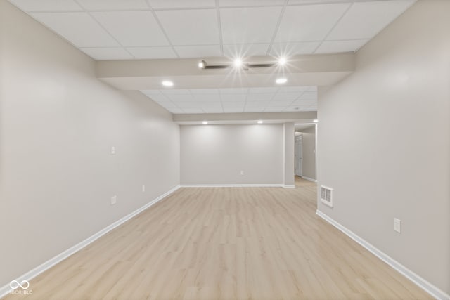 4434 Hickory Ridge Blvd, Greenwood, IN 46143 - spare room with a paneled ceiling and light wood-style floors