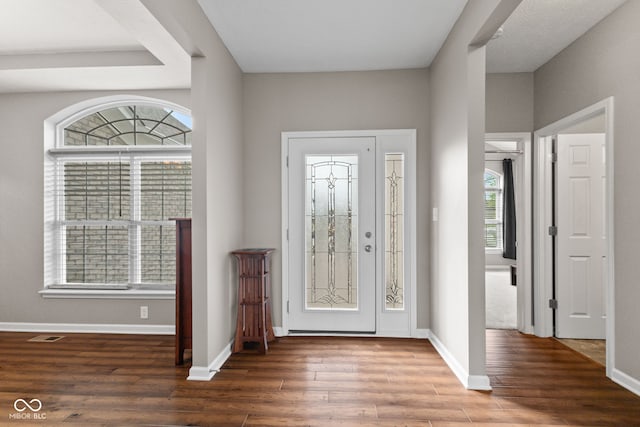 4434 Hickory Ridge Blvd, Greenwood, IN 46143 - entryway featuring wood finished floors and baseboards