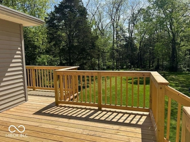 935 S County Road 185 E, North Vernon, IN 47265 - wooden deck with a yard
