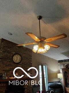 241 Deborah Ln, Whiteland, IN 46184 - detailed view of brick wall and a ceiling fan
