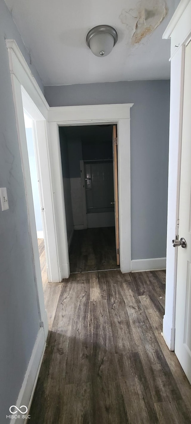 435 N Rural St NE, Indianapolis, IN 46201 - corridor with wood finished floors and baseboards
