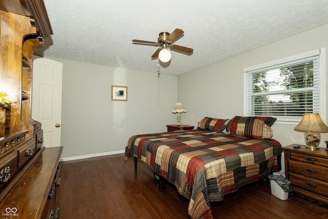 13 Fairlane Dr, Brownsburg, IN 46112 - bedroom featuring wood finished floors, a textured ceiling, and a ceiling fan
