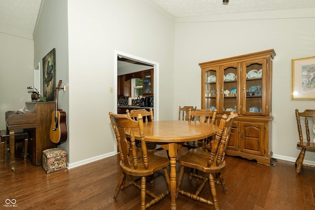 13 Fairlane Dr, Brownsburg, IN 46112 - dining area featuring ornamental molding and dark wood-style flooring