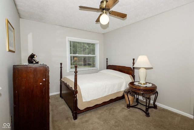 13 Fairlane Dr, Brownsburg, IN 46112 - bedroom featuring carpet, ceiling fan, and a textured ceiling