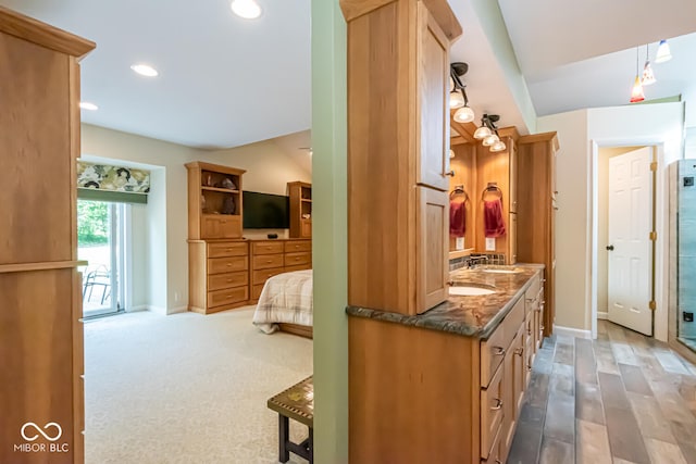 2608 S Trotters Run, Bloomington, IN 47401 - full bathroom featuring double vanity and recessed lighting