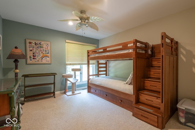2608 S Trotters Run, Bloomington, IN 47401 - carpeted bedroom featuring ceiling fan