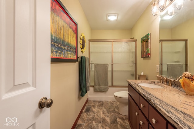 2608 S Trotters Run, Bloomington, IN 47401 - full bathroom featuring vanity and bath / shower combo with glass door
