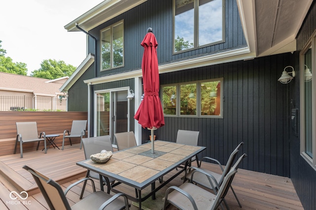 2608 S Trotters Run, Bloomington, IN 47401 - deck featuring outdoor dining area