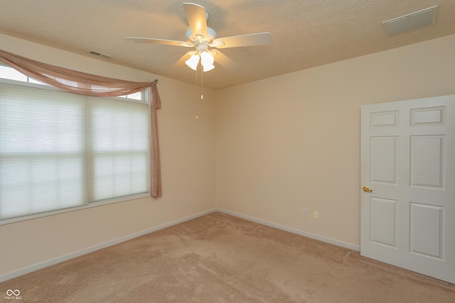 3631 Senior Pl, West Lafayette, IN 47906 - unfurnished room featuring ceiling fan, light colored carpet, and a textured ceiling