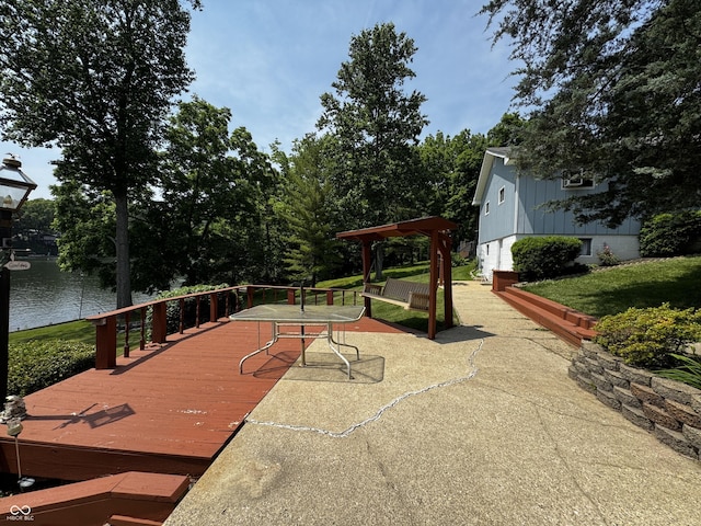 8664 S Nash Dr, Nineveh, IN 46164 - view of patio / terrace with a water view and a gazebo