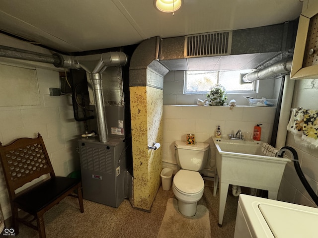 8664 S Nash Dr, Nineveh, IN 46164 - bathroom with toilet and heating unit