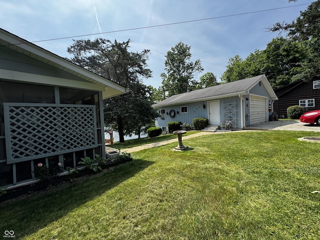 8664 S Nash Dr, Nineveh, IN 46164 - view of green lawn with an outdoor structure
