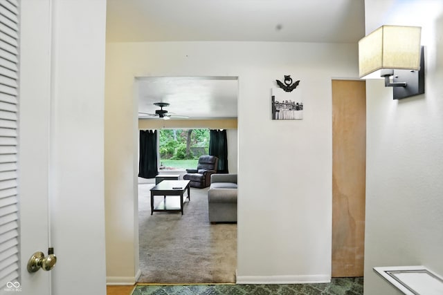 4340 Ashbourne Ln, Indianapolis, IN 46226 - hall featuring carpet floors