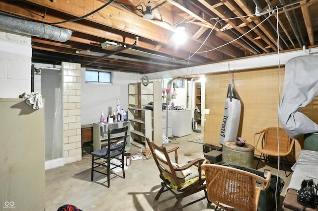 4340 Ashbourne Ln, Indianapolis, IN 46226 - basement with washer / clothes dryer