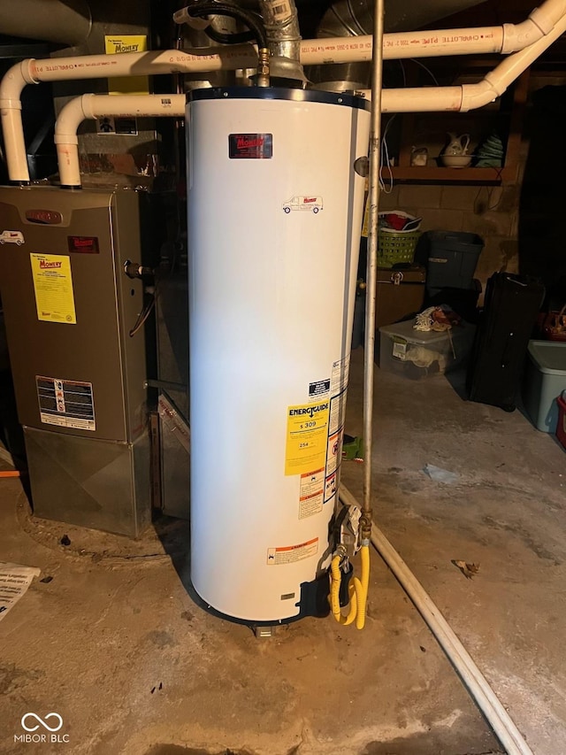 111 S Jefferson St, Brownsburg, IN 46112 - utilities with water heater and heating unit