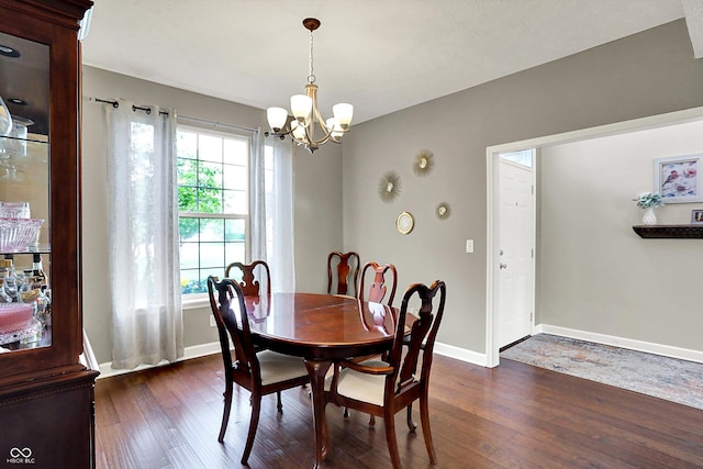 9653 Cypress Way, Carmel, IN 46032 - dining space featuring a chandelier and dark wood-style flooring