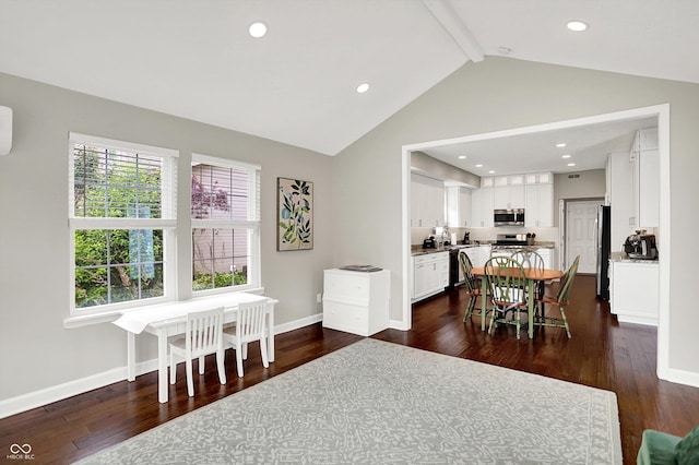 9653 Cypress Way, Carmel, IN 46032 - dining room with dark wood-style flooring and recessed lighting
