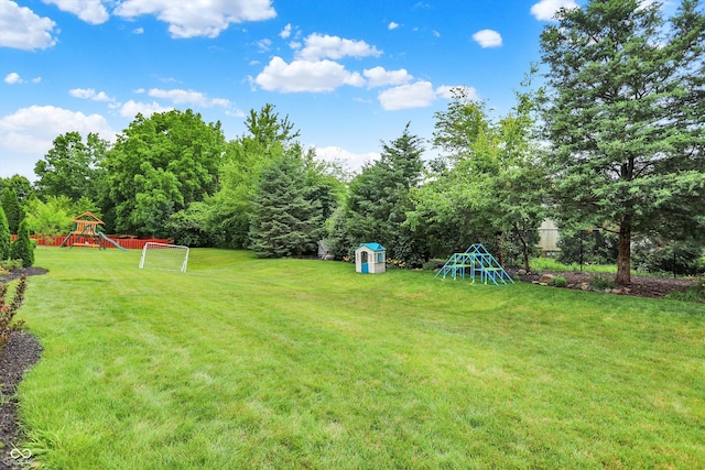 9653 Cypress Way, Carmel, IN 46032 - view of yard with a playground