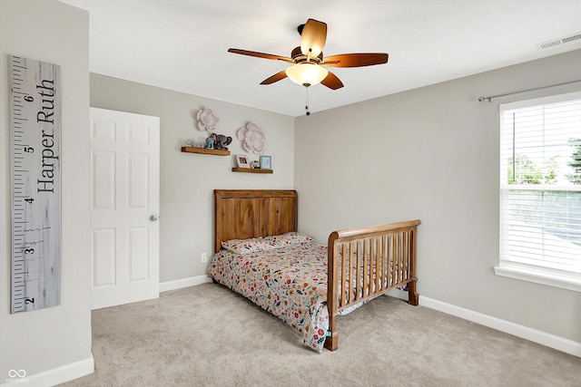 9653 Cypress Way, Carmel, IN 46032 - bedroom with carpet floors and a ceiling fan