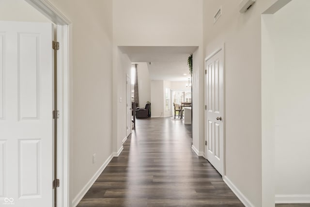 10811 Wild Orchard Ln, Indianapolis, IN 46239 - corridor featuring dark wood-style floors