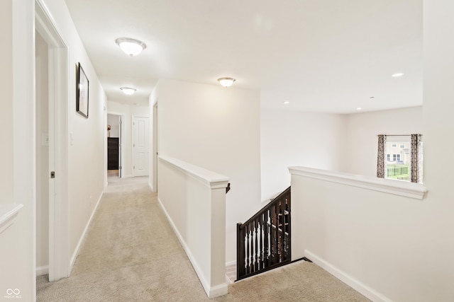 10811 Wild Orchard Ln, Indianapolis, IN 46239 - hall with an upstairs landing and carpet