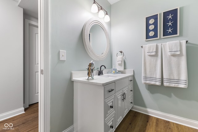 4396 W Eagle Trce, New Palestine, IN 46163 - bathroom featuring wood finished floors and vanity