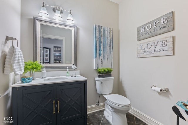4396 W Eagle Trce, New Palestine, IN 46163 - bathroom with vanity and tile patterned floors