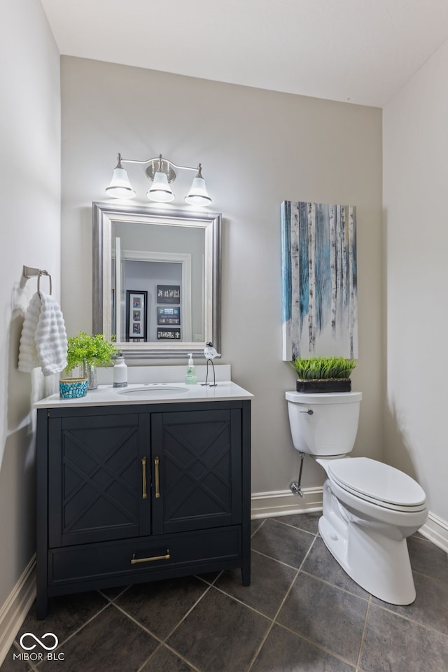 4396 W Eagle Trce, New Palestine, IN 46163 - bathroom featuring vanity and tile patterned floors