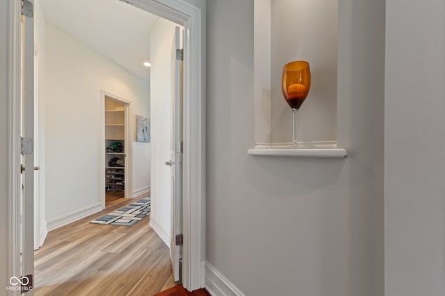 4396 W Eagle Trce, New Palestine, IN 46163 - hallway with light wood finished floors and baseboards