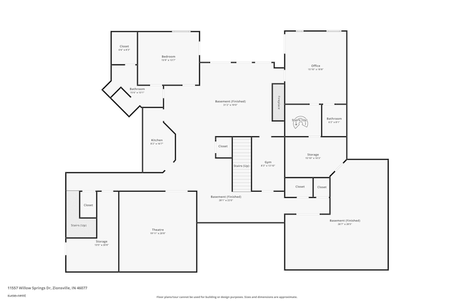 11557 Willow Springs Dr, Zionsville, IN 46077 - view of floor plan / room layout