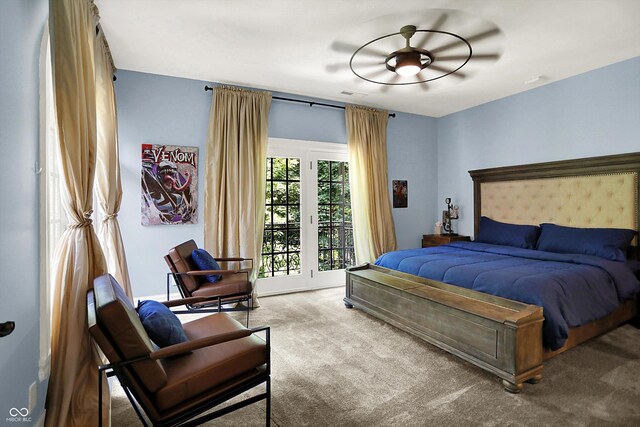 11557 Willow Springs Dr, Zionsville, IN 46077 - bedroom with carpet floors and access to exterior