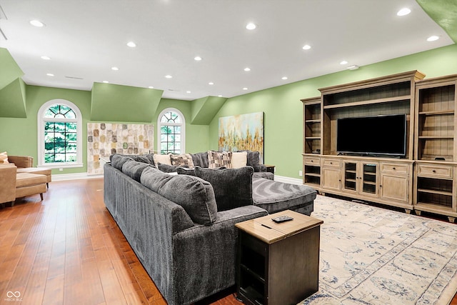 11557 Willow Springs Dr, Zionsville, IN 46077 - living room featuring hardwood / wood-style floors, healthy amount of natural light, and recessed lighting