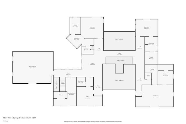 11557 Willow Springs Dr, Zionsville, IN 46077 - view of home floor plan