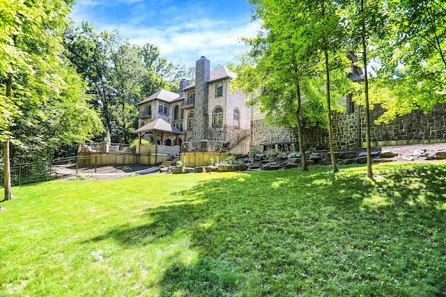 11557 Willow Springs Dr, Zionsville, IN 46077 - view of yard with a gazebo