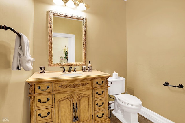 11557 Willow Springs Dr, Zionsville, IN 46077 - half bath with vanity and tile patterned floors